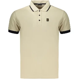 Beige Cotton Men's Polo