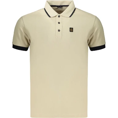 Beige Cotton Men's Polo