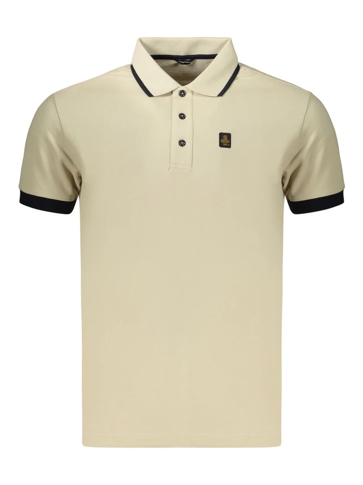 Beige Cotton Men's Polo