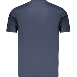 Blue Cotton Men's T-Shirt