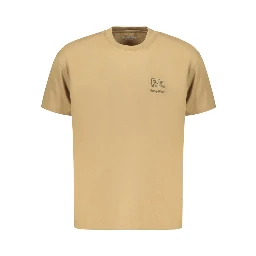 Brown Cotton Men's T-Shirt