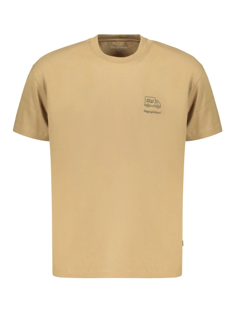 Brown Cotton Men's T-Shirt