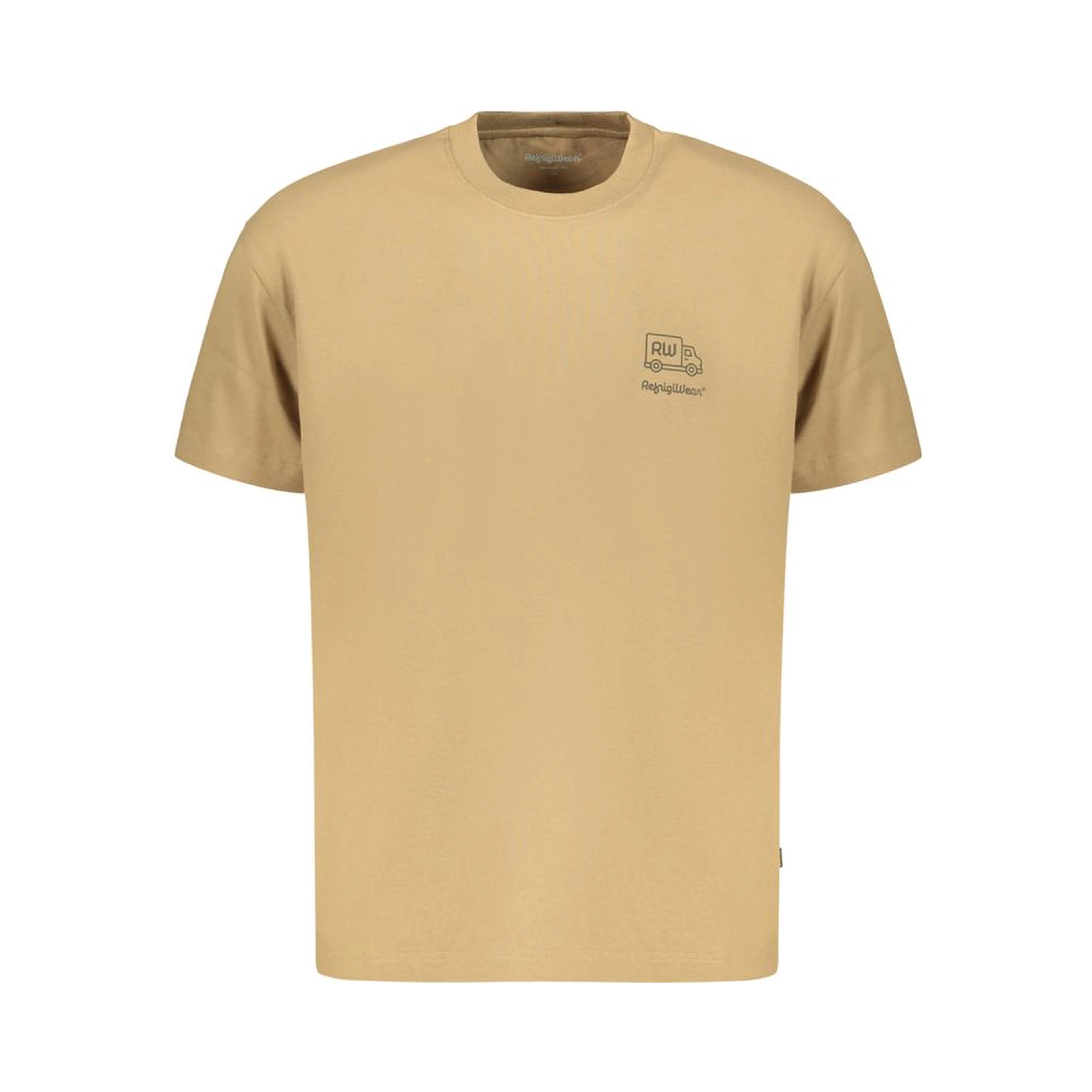 Brown Cotton Men's T-Shirt