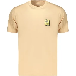 Beige Cotton Men's T Shirt
