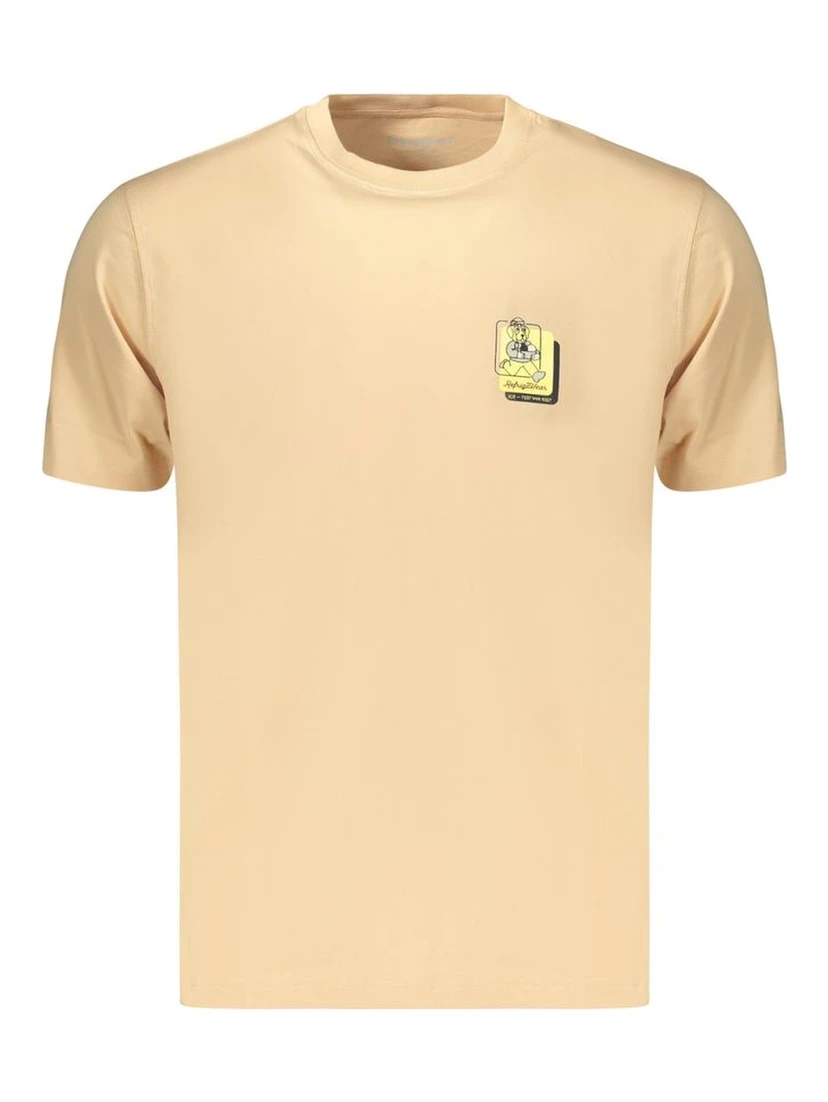 Beige Cotton Men's T Shirt