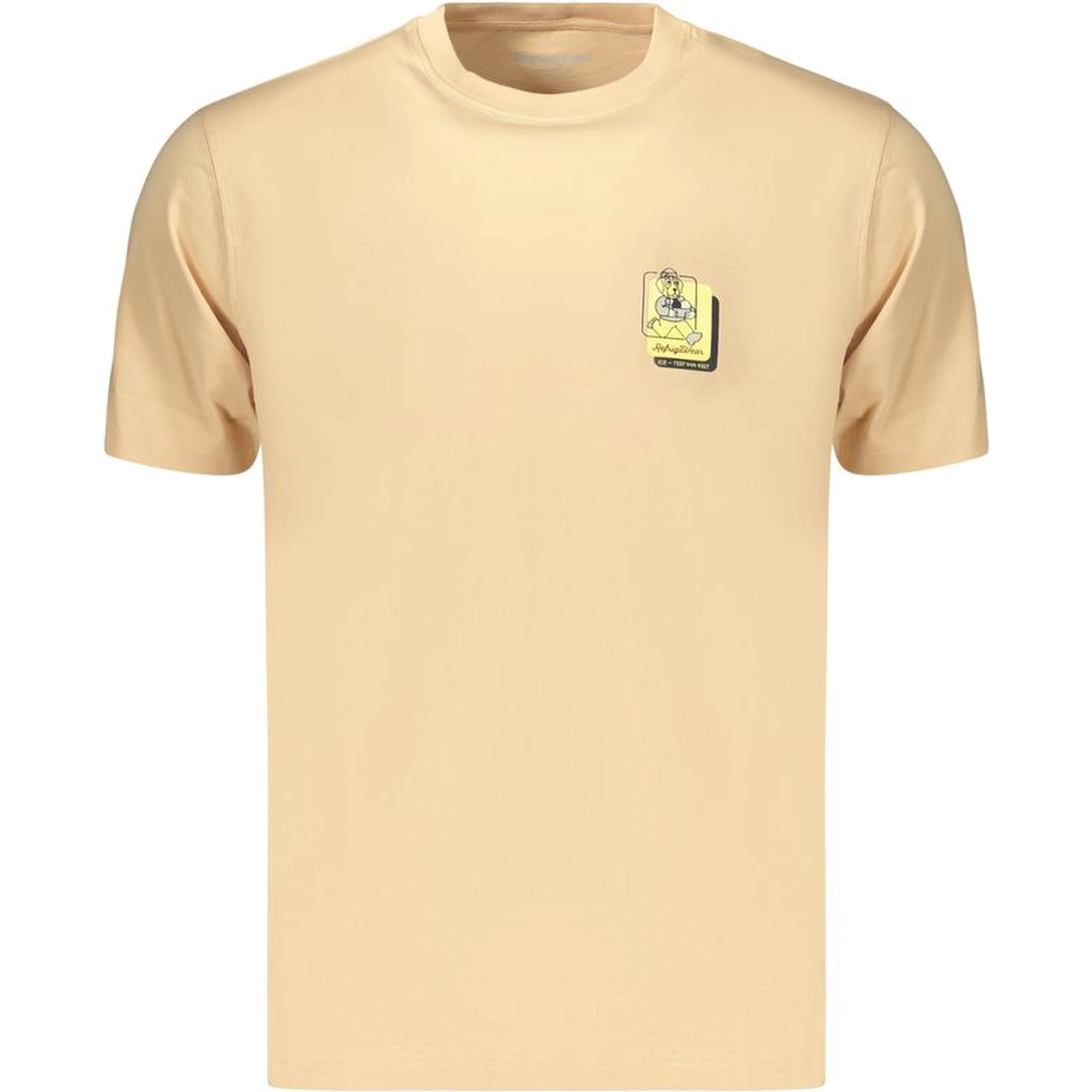 Beige Cotton Men's T Shirt