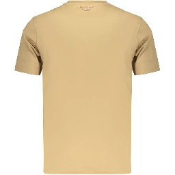 Brown Cotton Men's T-Shirt