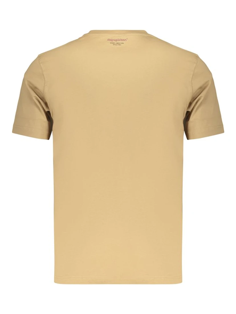 Brown Cotton Men's T-Shirt