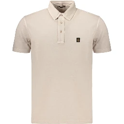 Beige Cotton Men's Polo Shirt