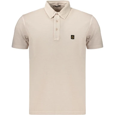Beige Cotton Men's Polo Shirt