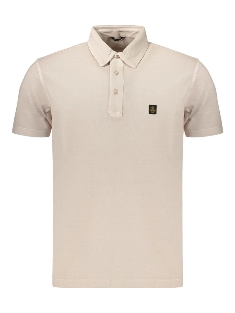 Beige Cotton Men's Polo Shirt