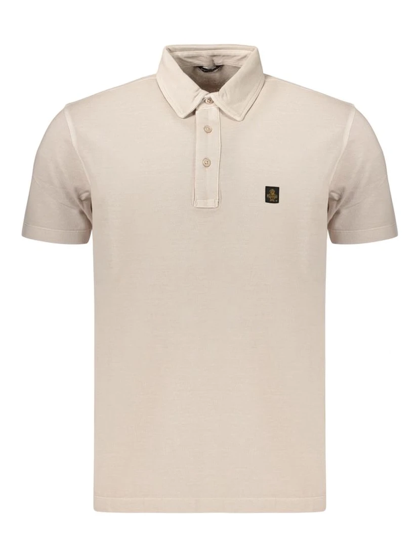 Beige Cotton Men's Polo Shirt