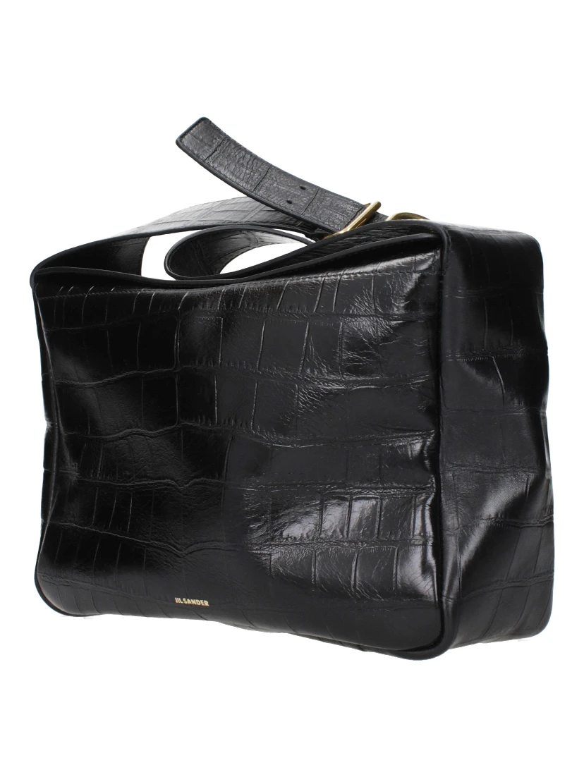 Black Leather Crossbody Bag