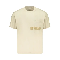 Beige Cotton Mens T-Shirt