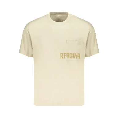 Beige Cotton Mens T-Shirt