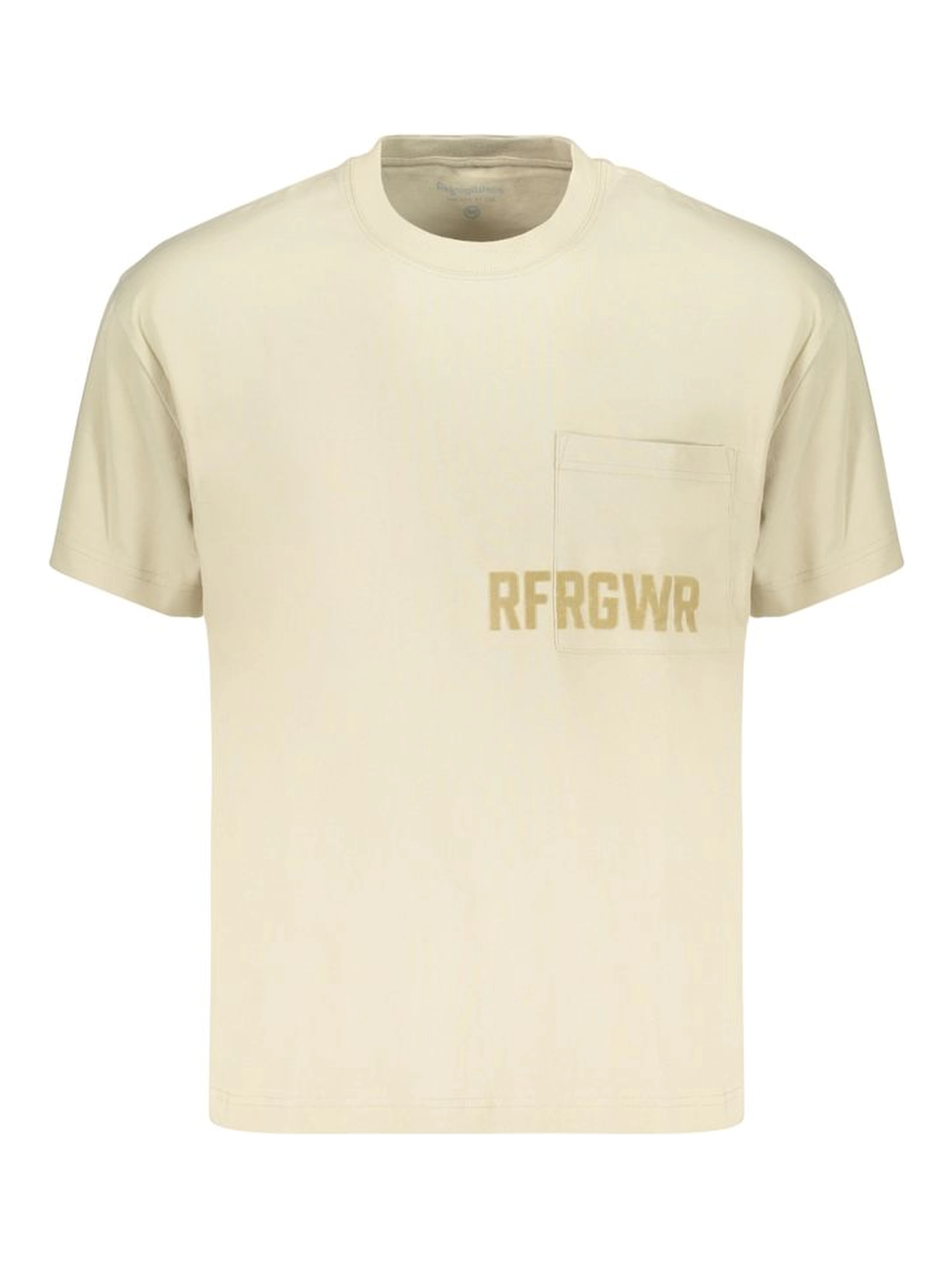 Beige Cotton Mens T-Shirt