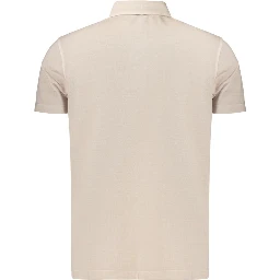 Beige Cotton Men's Polo Shirt