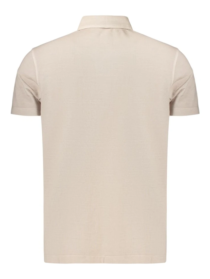Beige Cotton Men's Polo Shirt