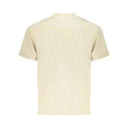 Beige Cotton Mens T-Shirt