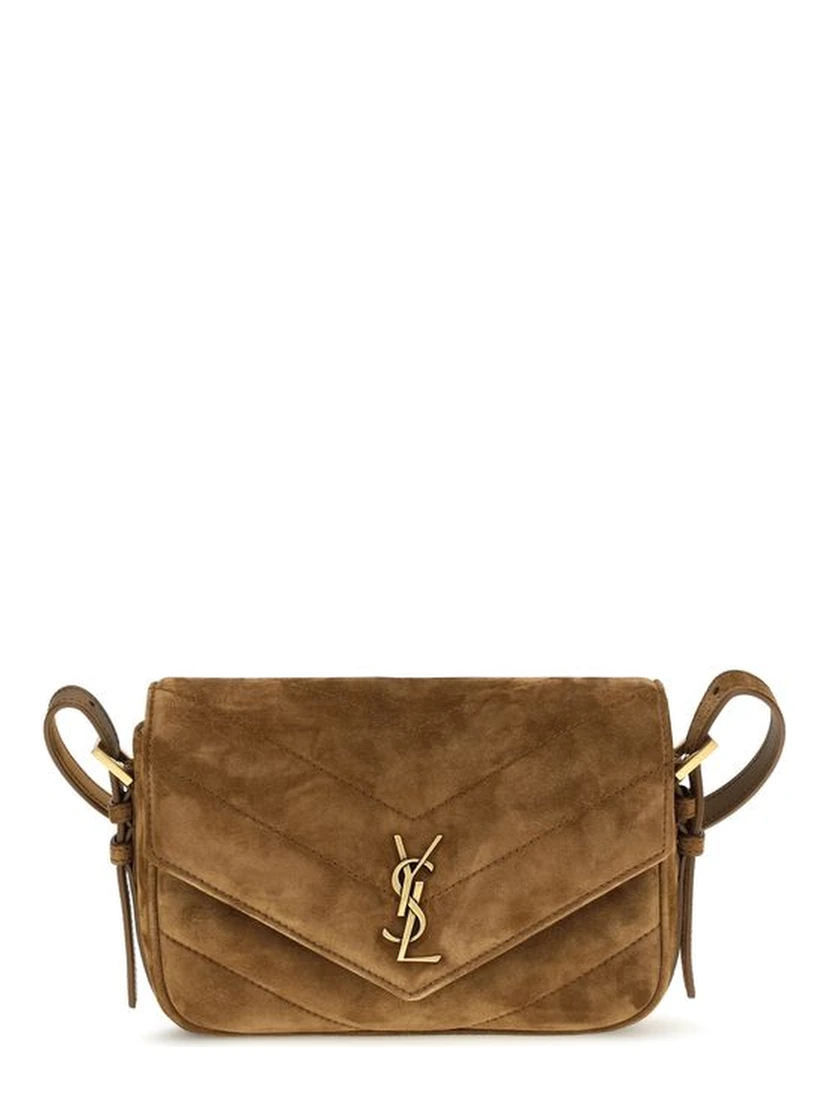 Brown Suede Leather Shoulder Bag