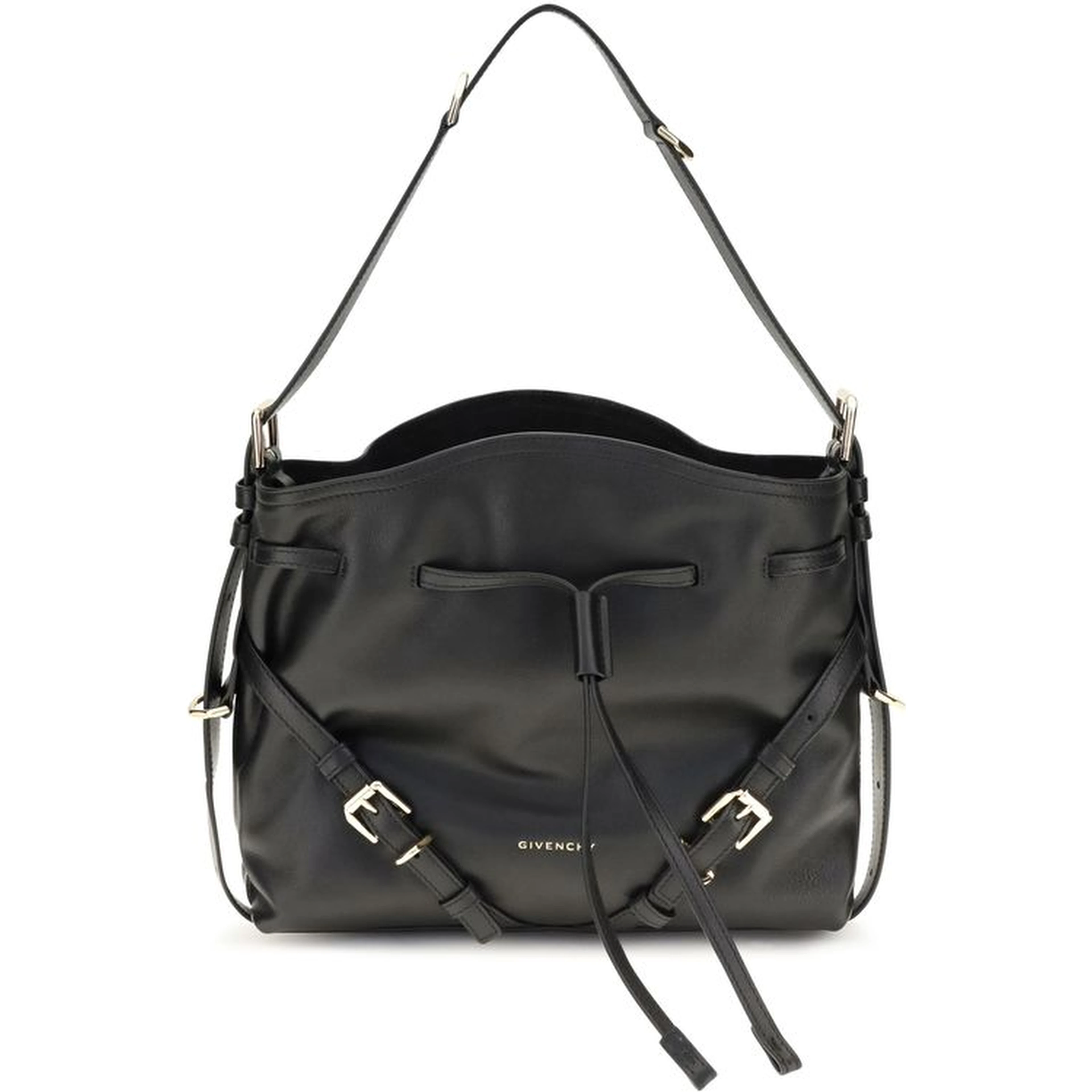 Black Calf Leather Bos Taurus Backet Bag