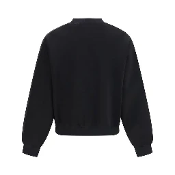 Black Cotton Sweatshirt
