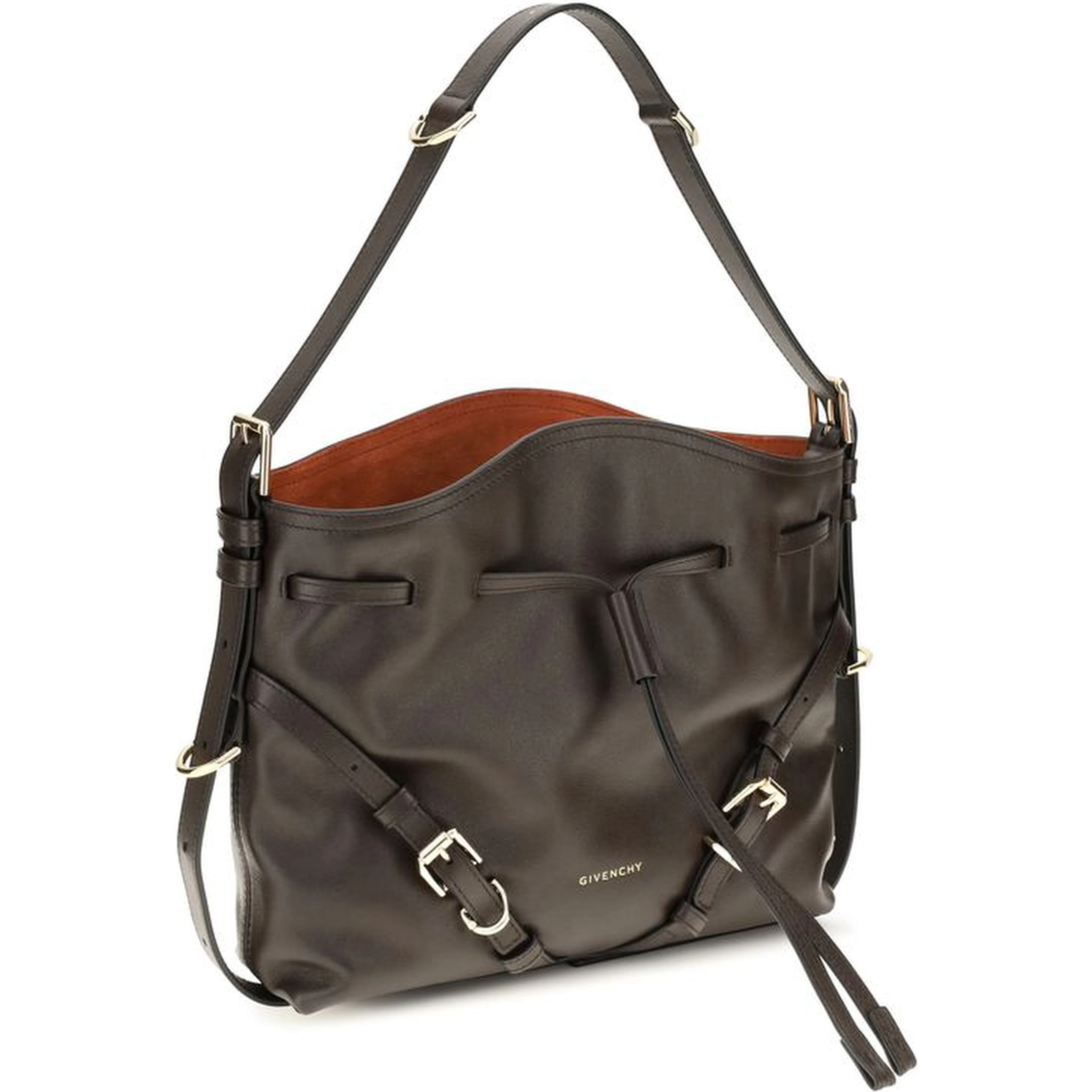 Brown Calf Leather Bos Taurus Backet Bag