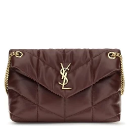 Bordeaux Lamb Leather Shoulder Bag