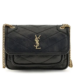 Black Calf Leather Bos Taurus Shoulder Bag