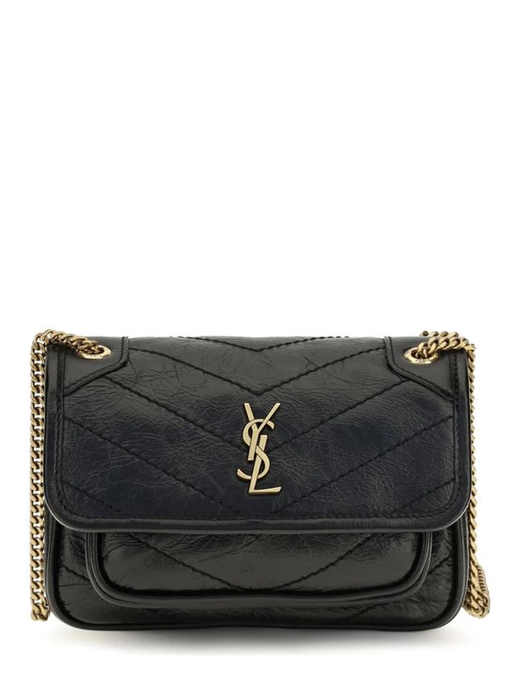 Black Calf Leather Bos Taurus Shoulder Bag