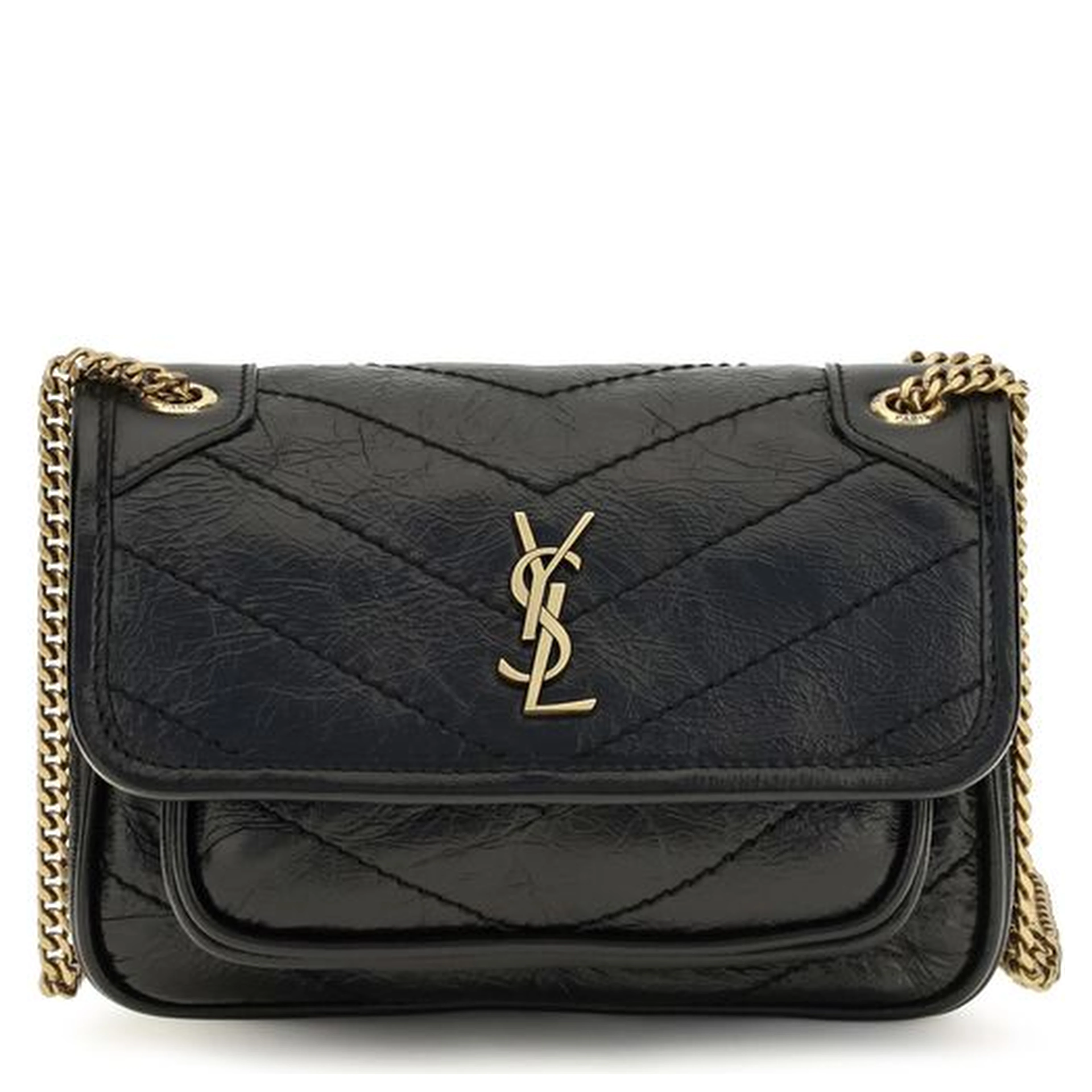 Black Calf Leather Bos Taurus Shoulder Bag