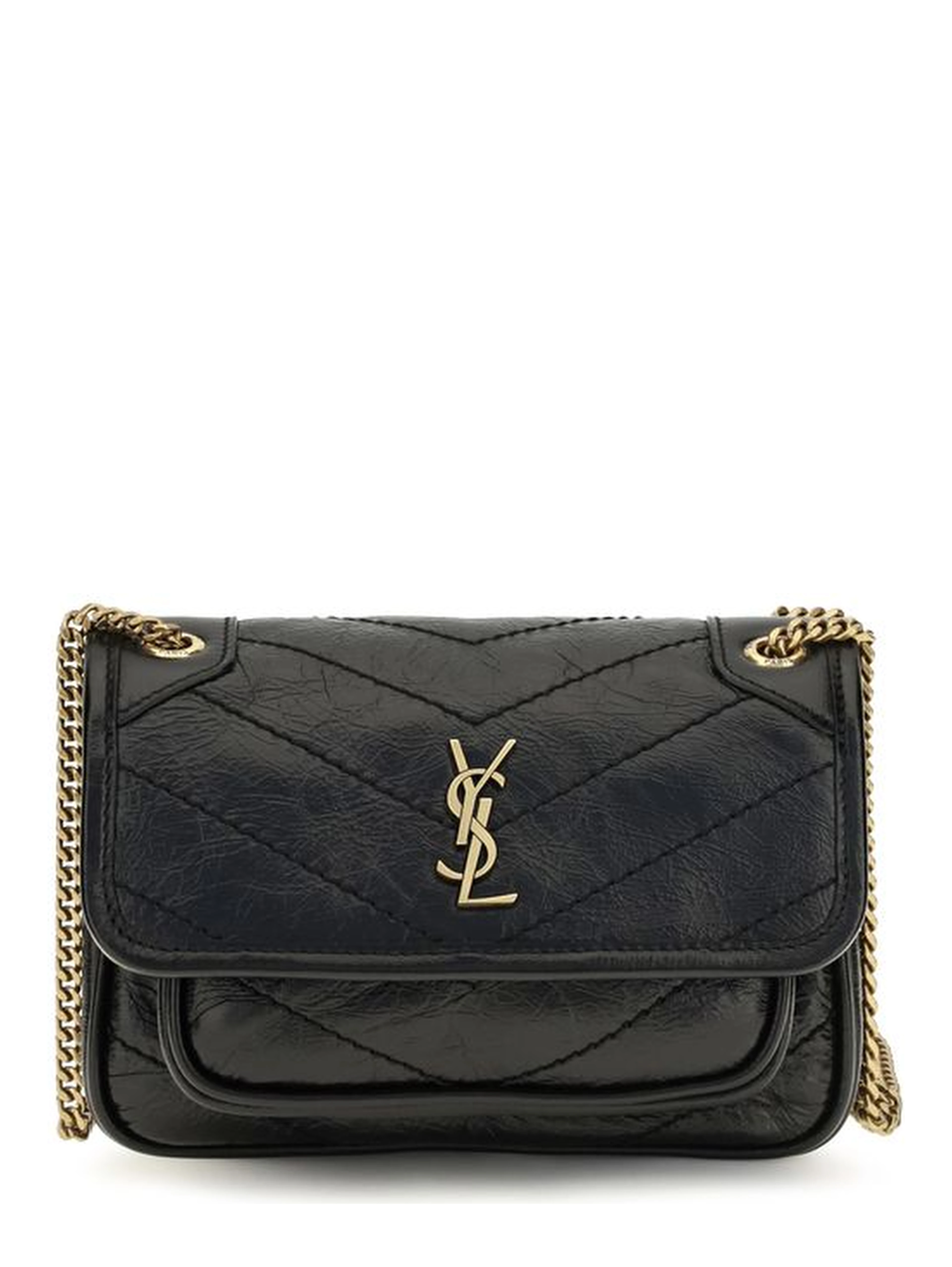 Black Calf Leather Bos Taurus Shoulder Bag