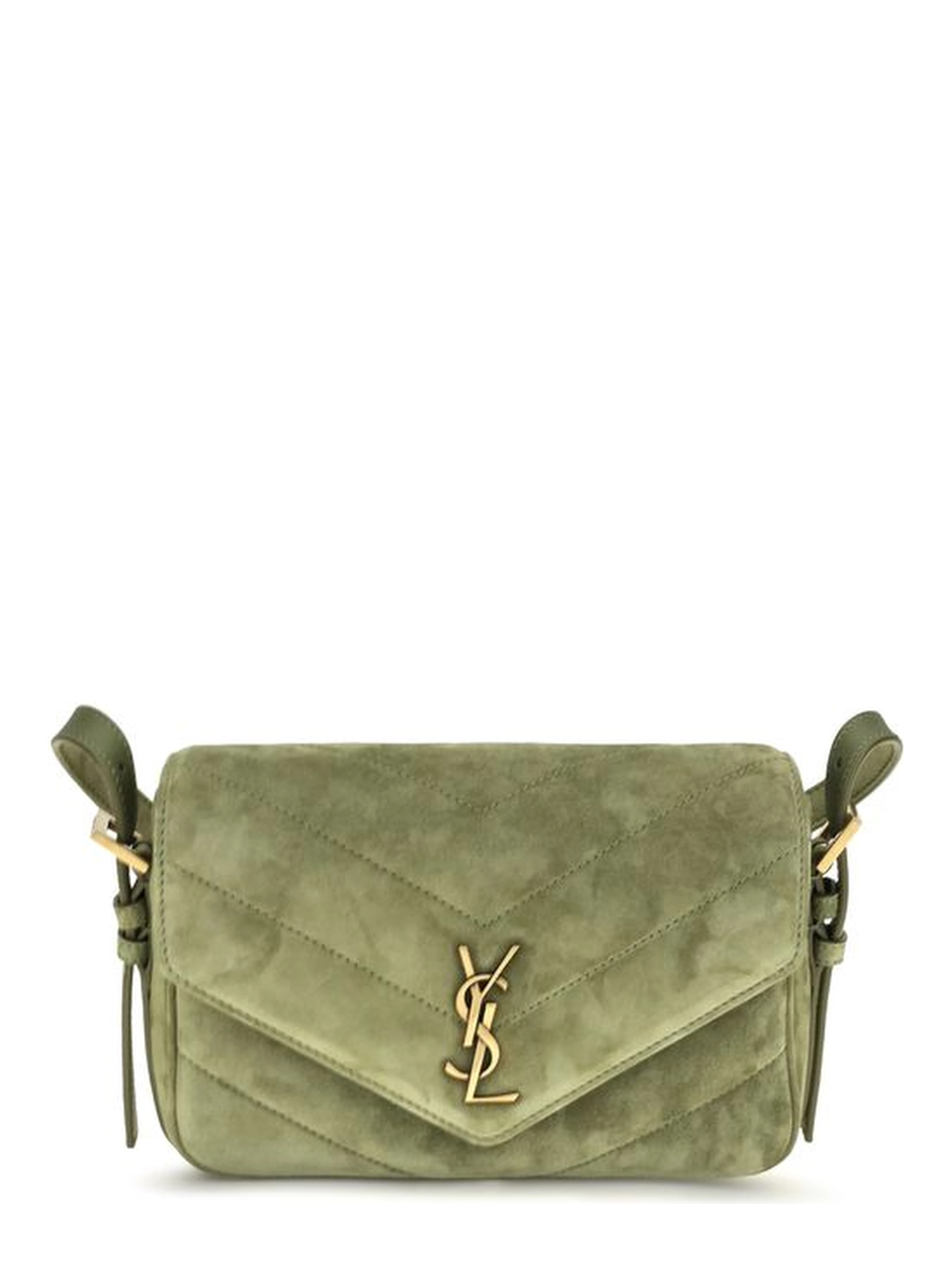 Bicolor Suede Leather Shoulder Bag
