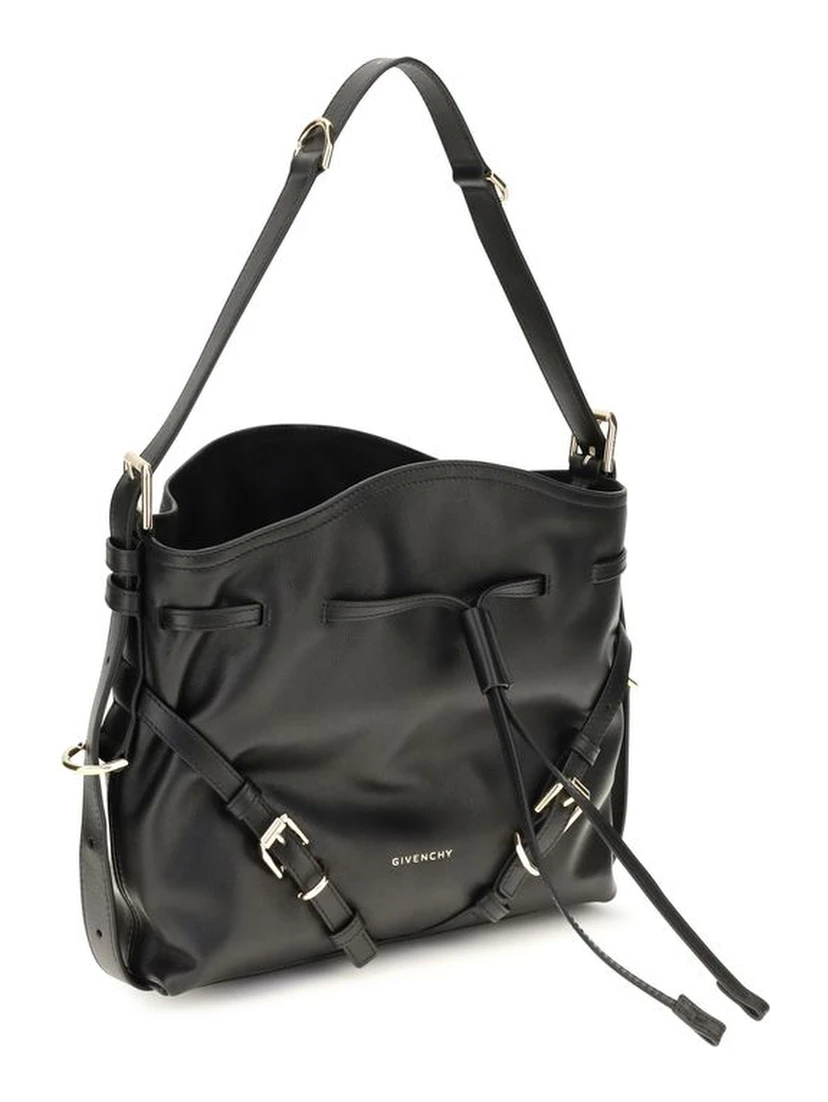 Black Calf Leather Bos Taurus Backet Bag