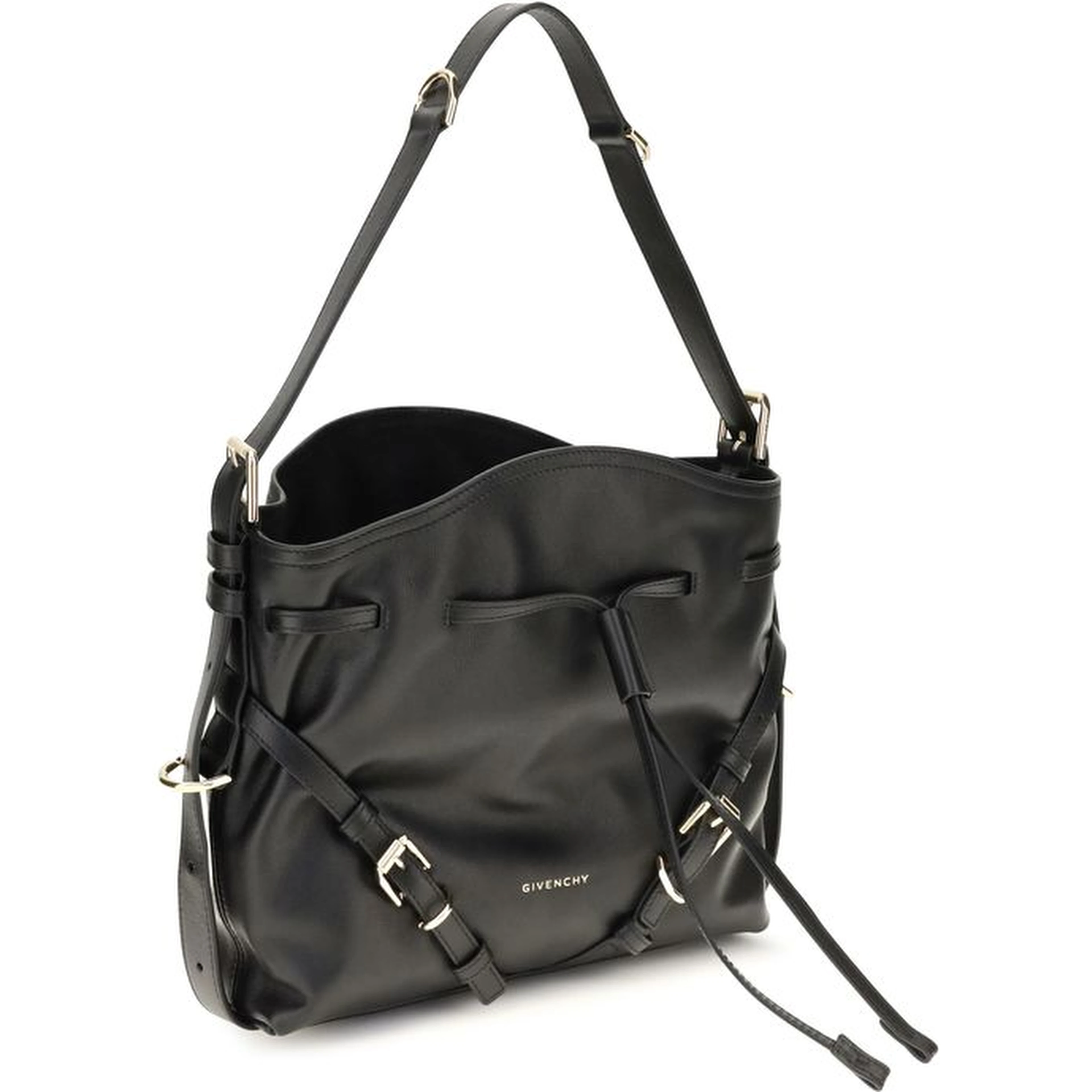 Black Calf Leather Bos Taurus Backet Bag