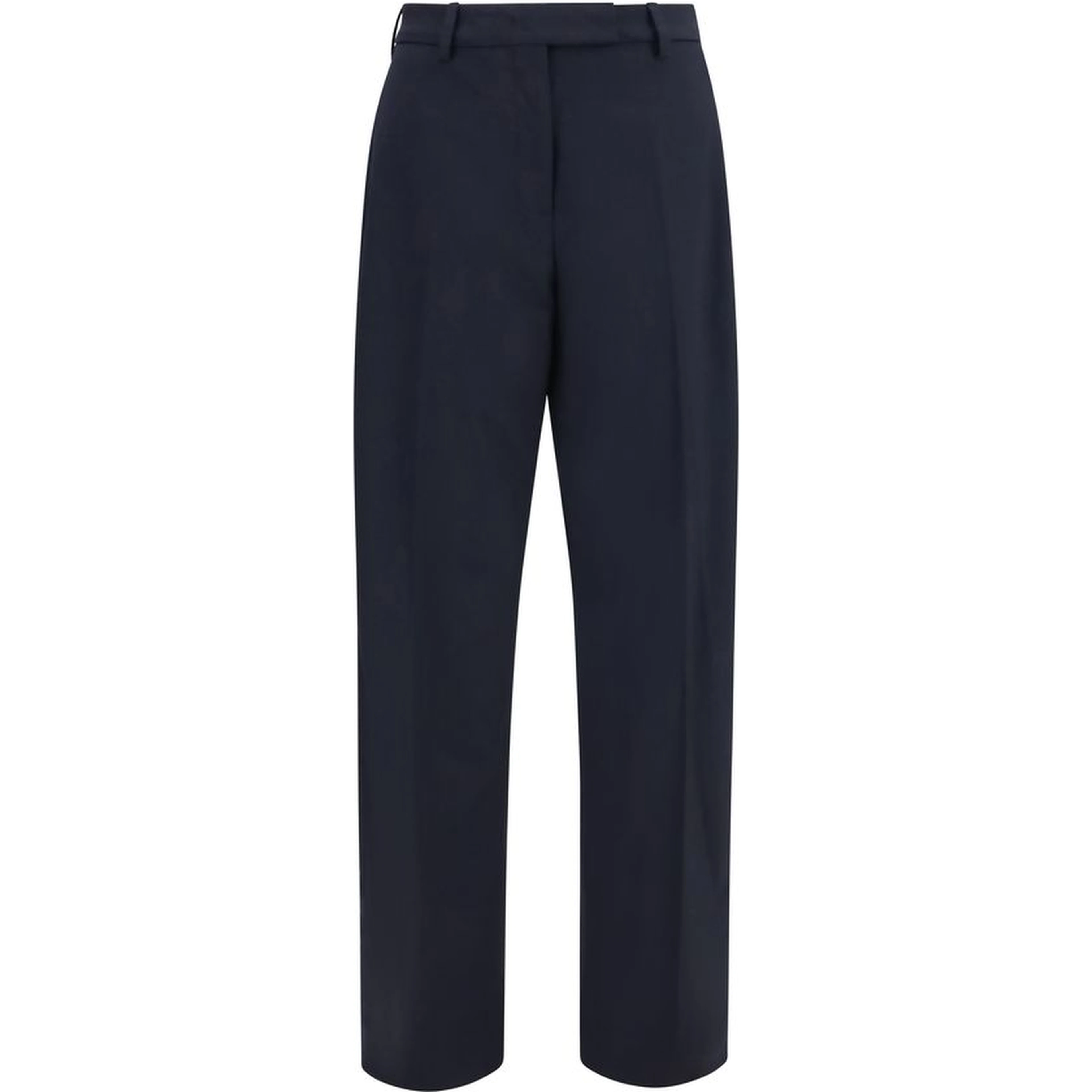 Blue Polyester Dress Pants