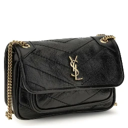 Black Calf Leather Bos Taurus Shoulder Bag