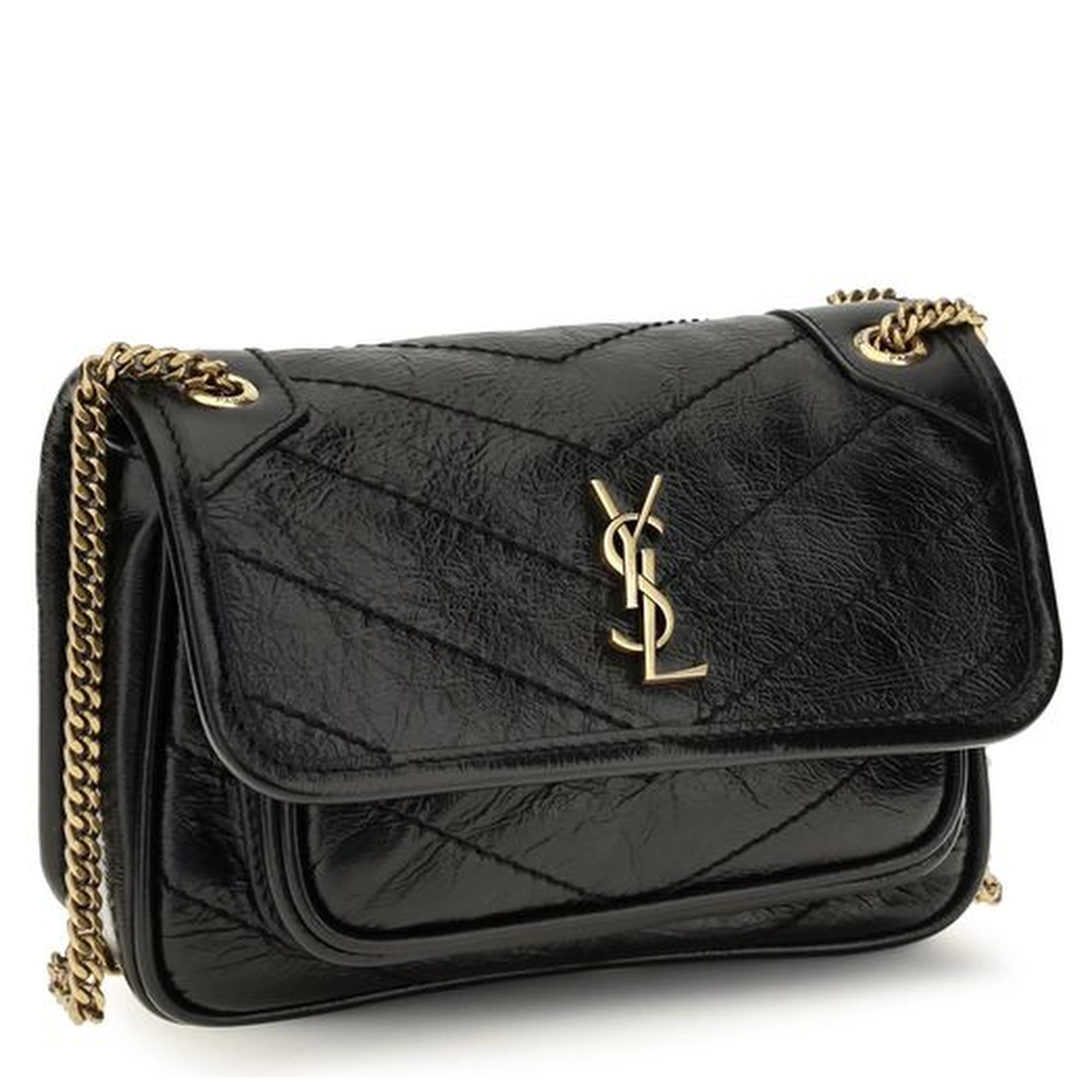 Black Calf Leather Bos Taurus Shoulder Bag