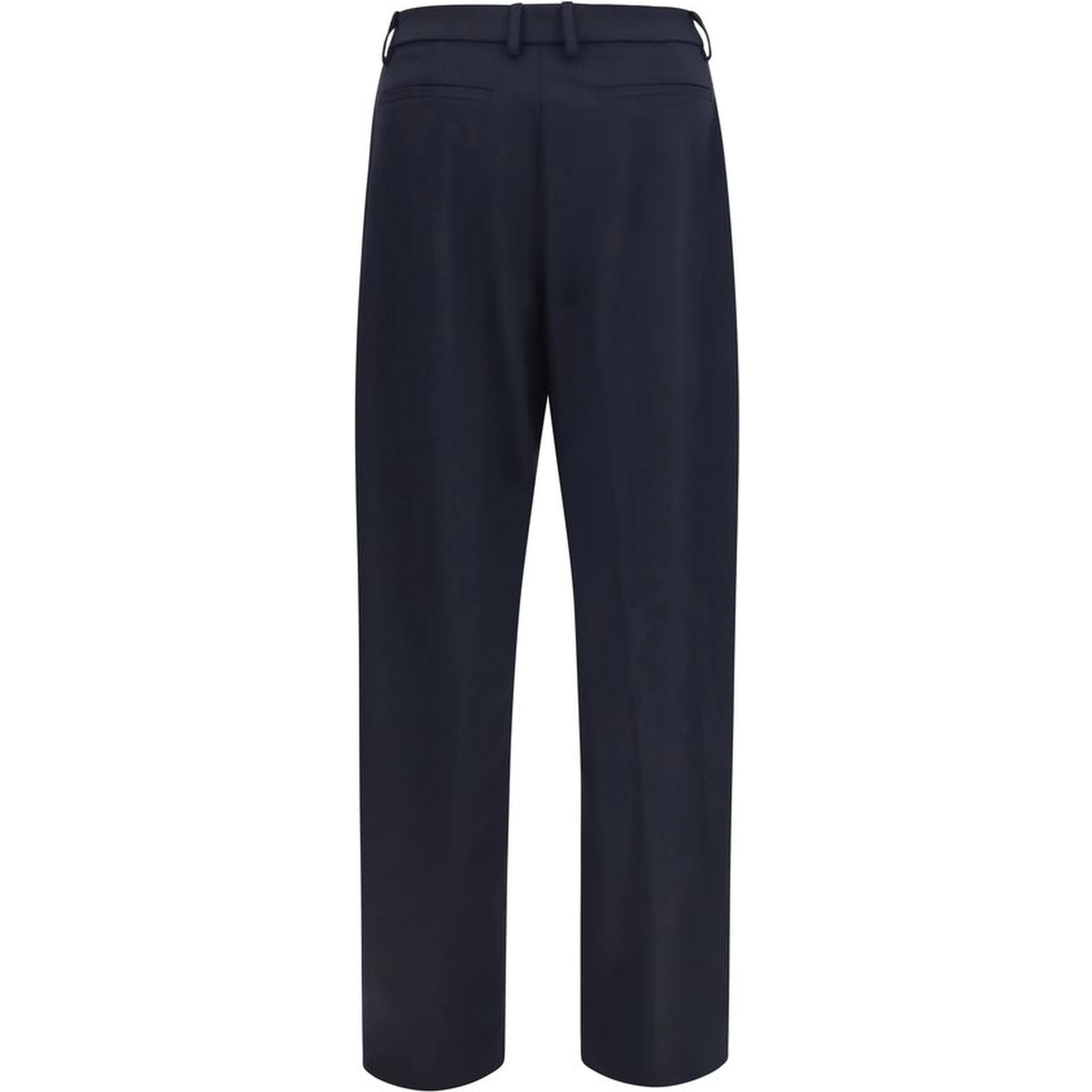 Blue Polyester Dress Pants