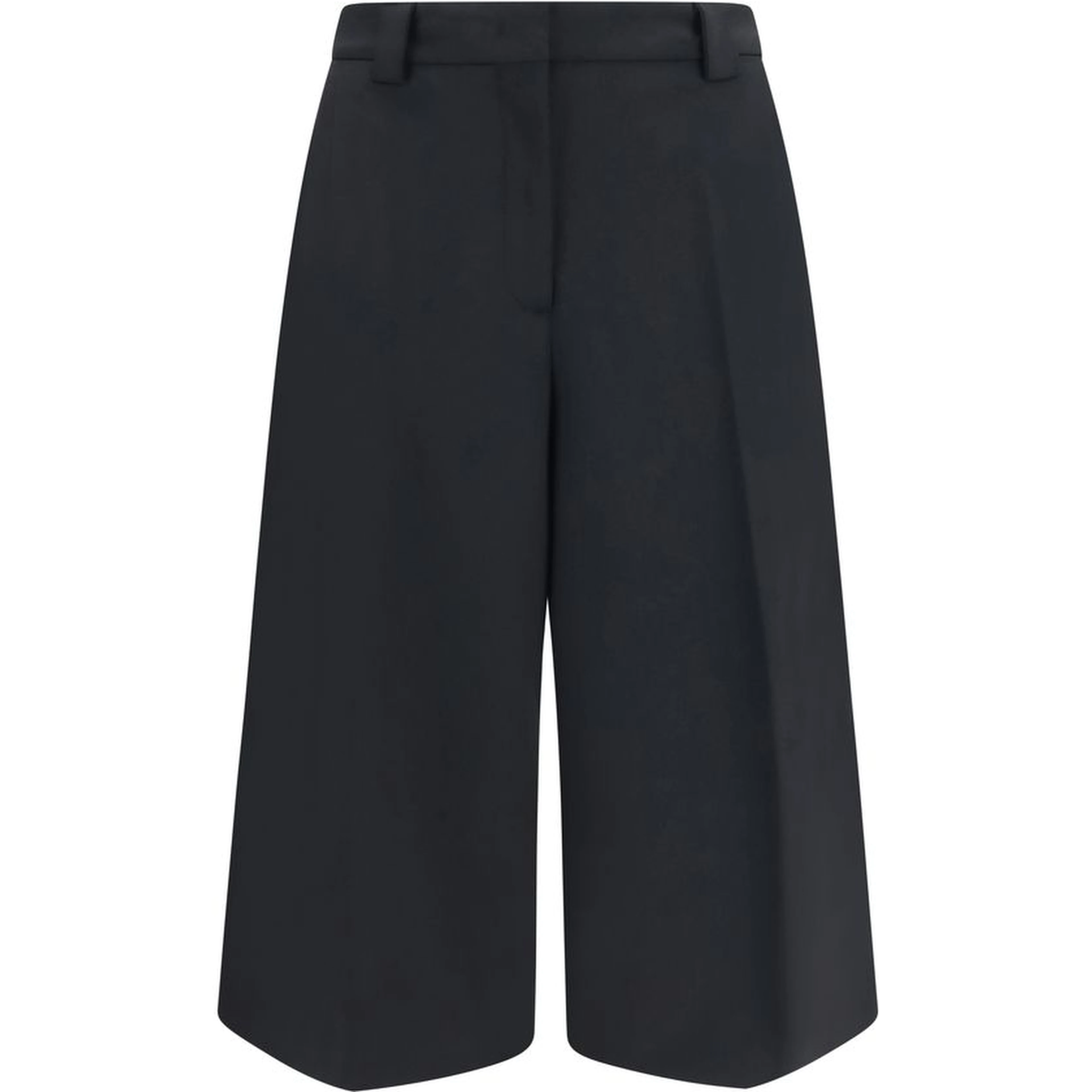 Black Polyester Casual Pants