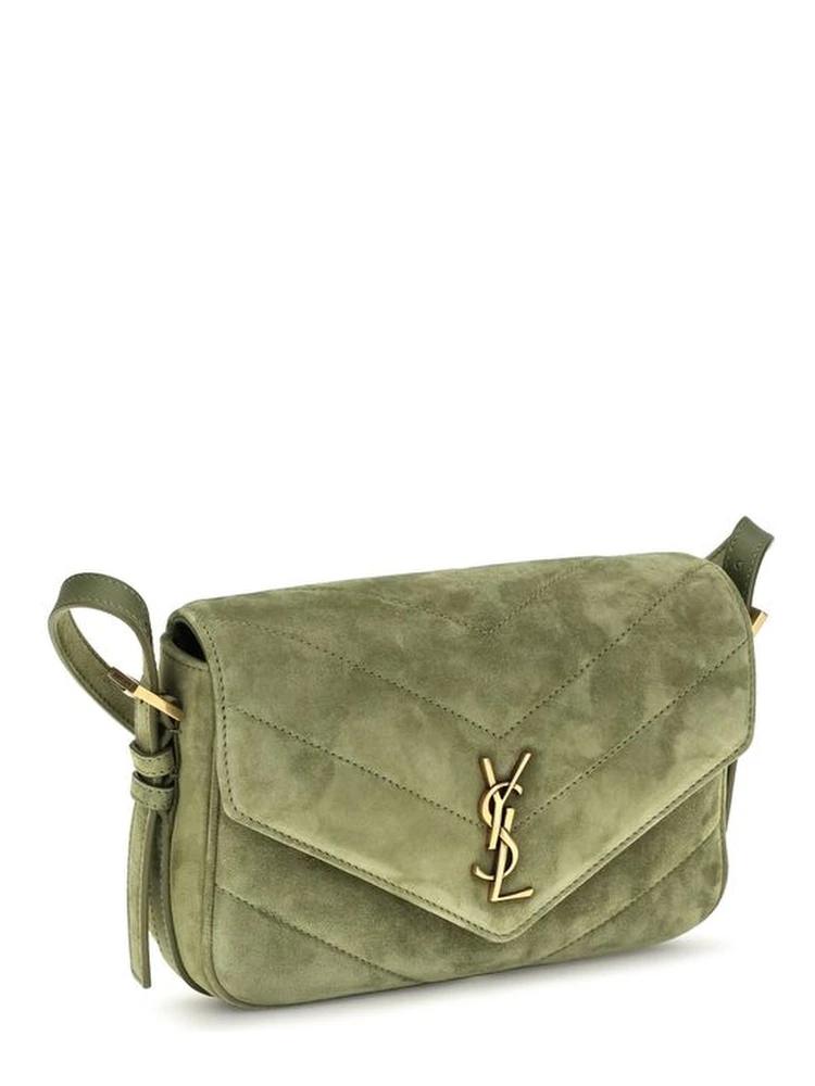 Bicolor Suede Leather Shoulder Bag alternative