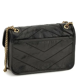 Black Calf Leather Bos Taurus Shoulder Bag