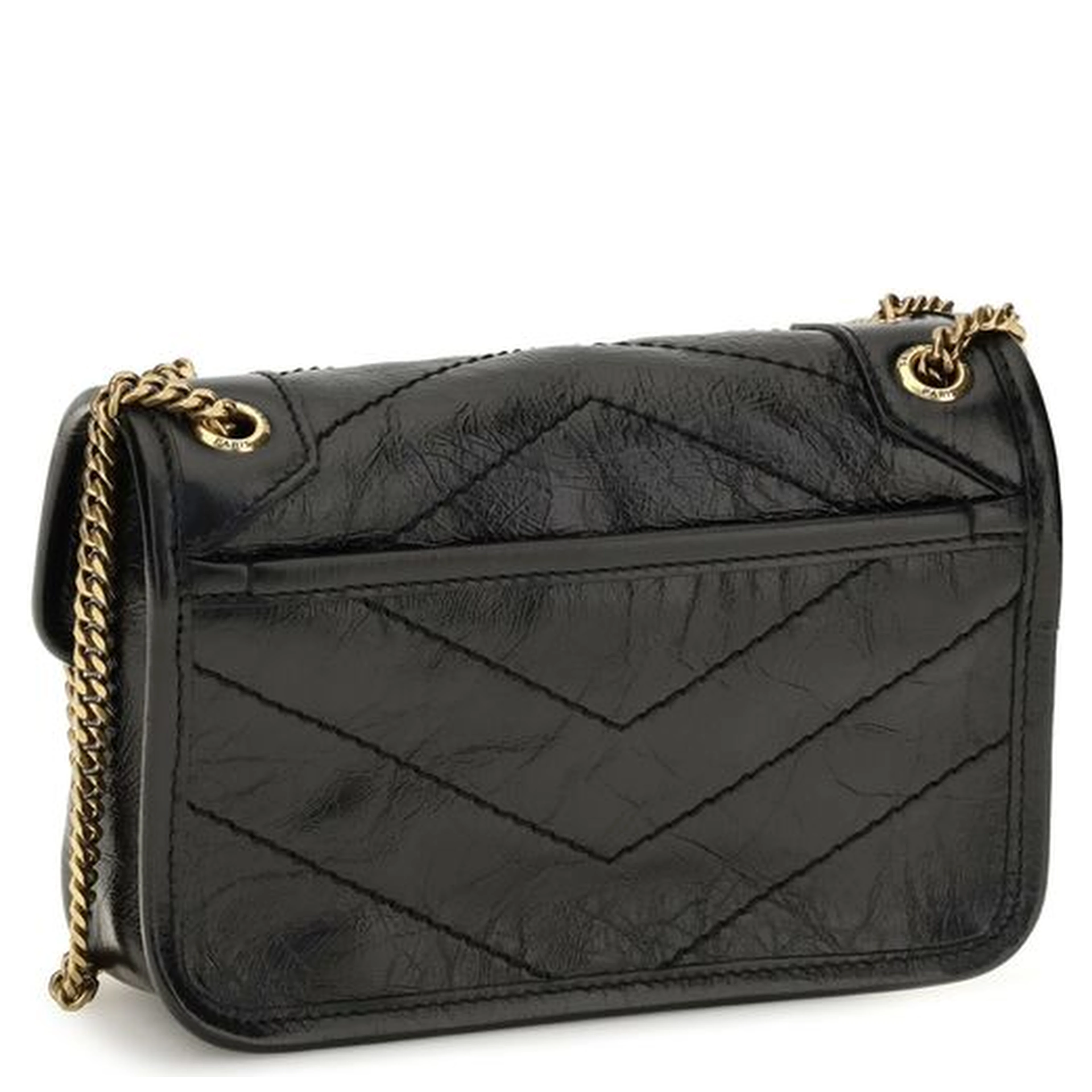 Black Calf Leather Bos Taurus Shoulder Bag