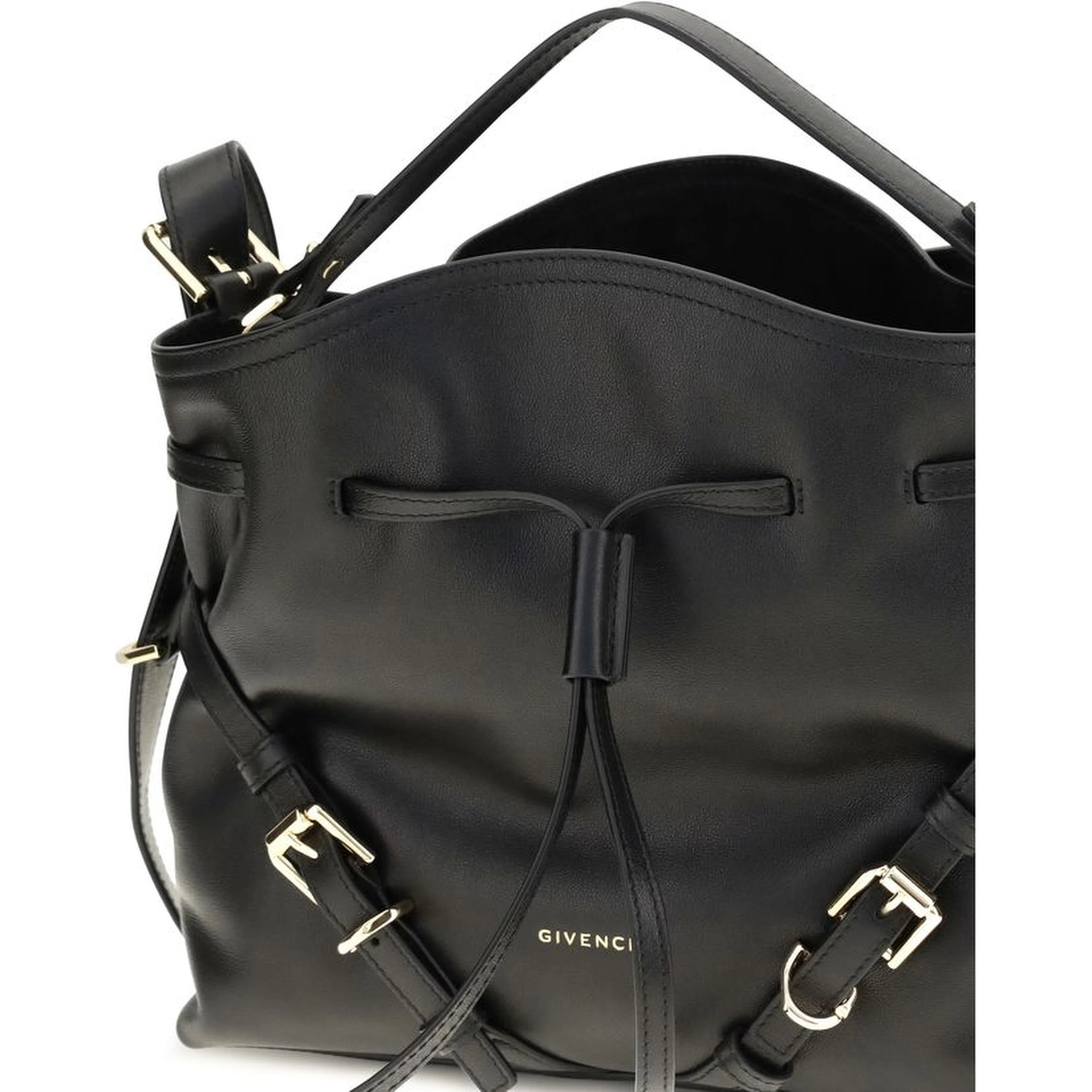 Black Calf Leather Bos Taurus Backet Bag
