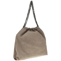 Beige Polyester Shoulder Bag