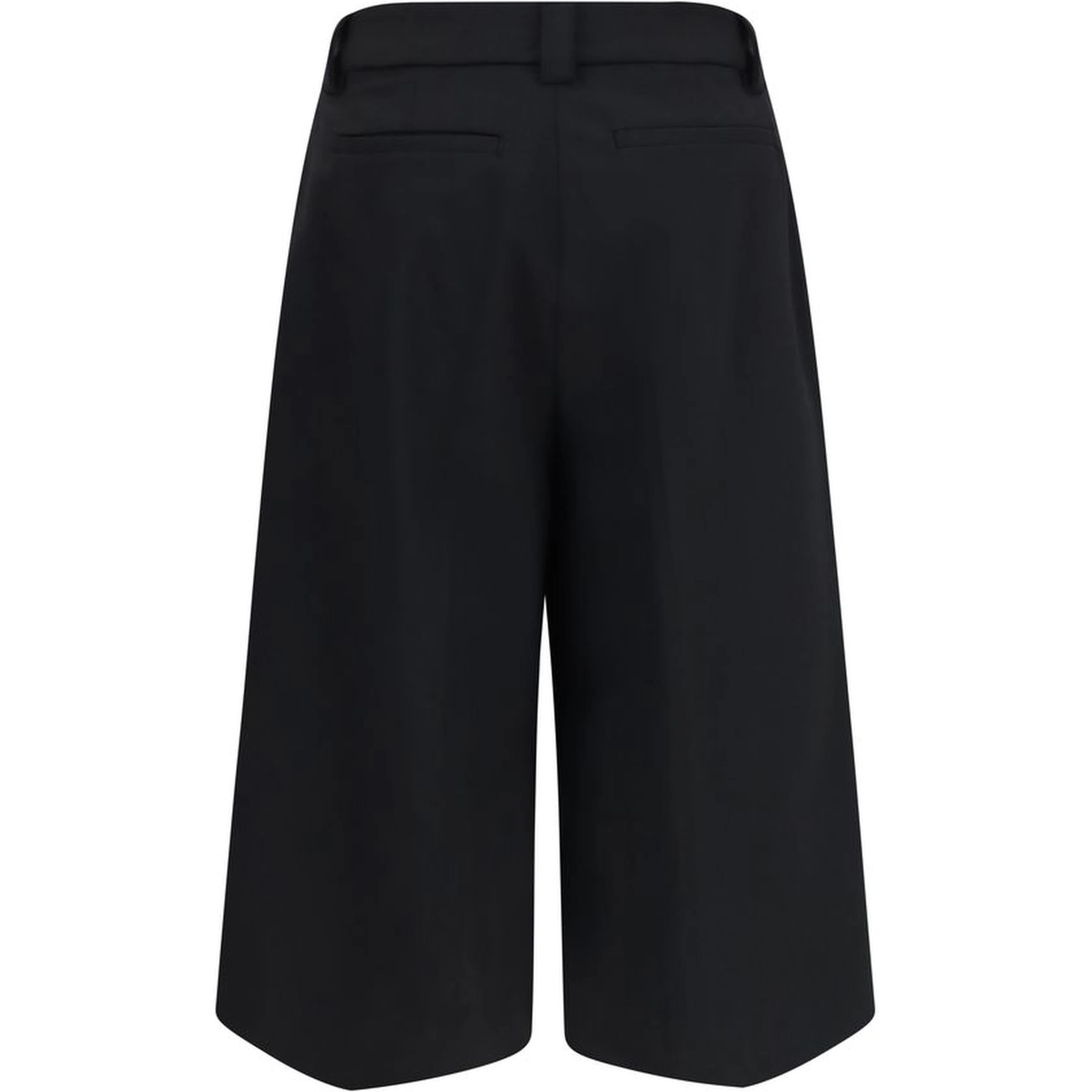 Black Polyester Casual Pants
