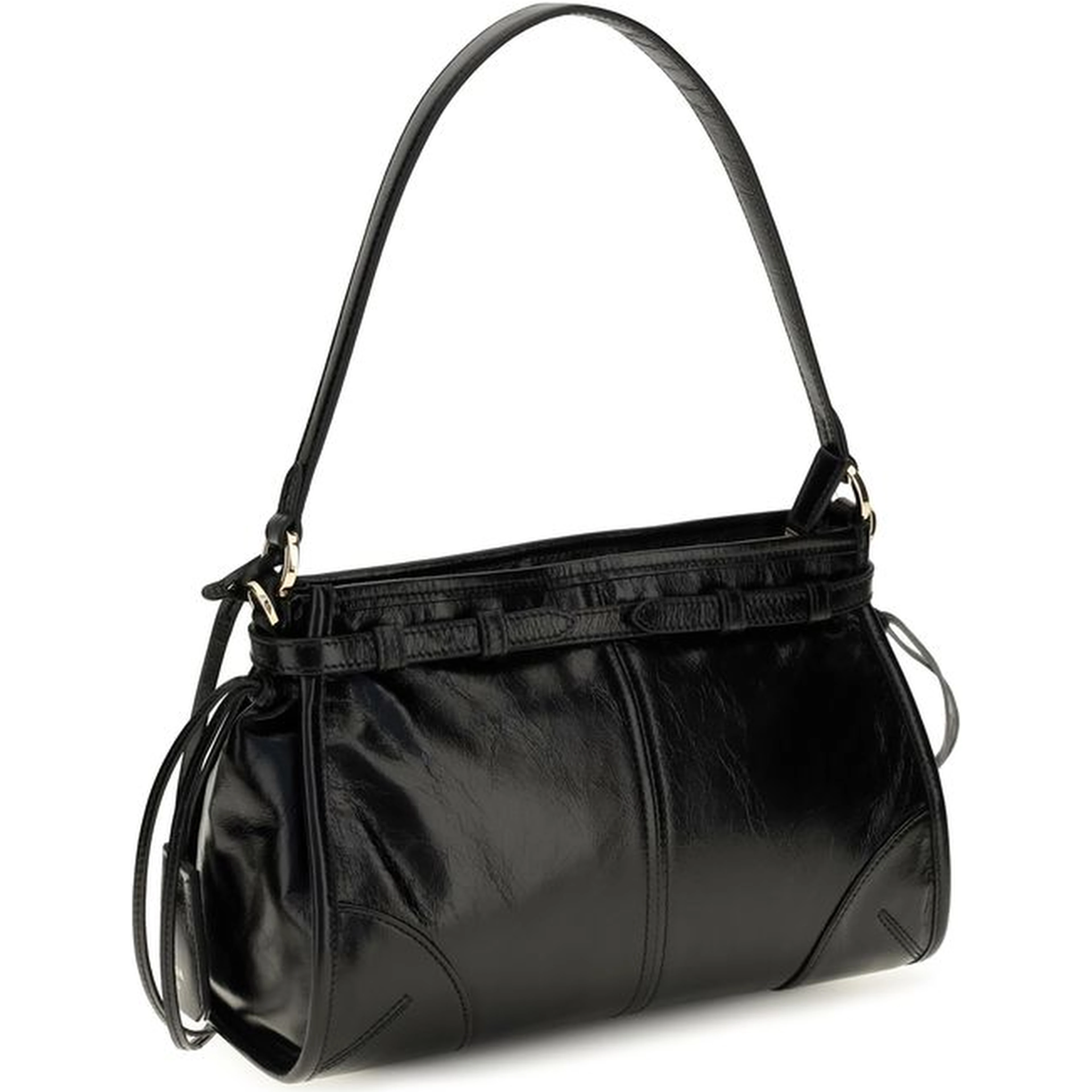 Black Calf Leather Bos Taurus Handbag