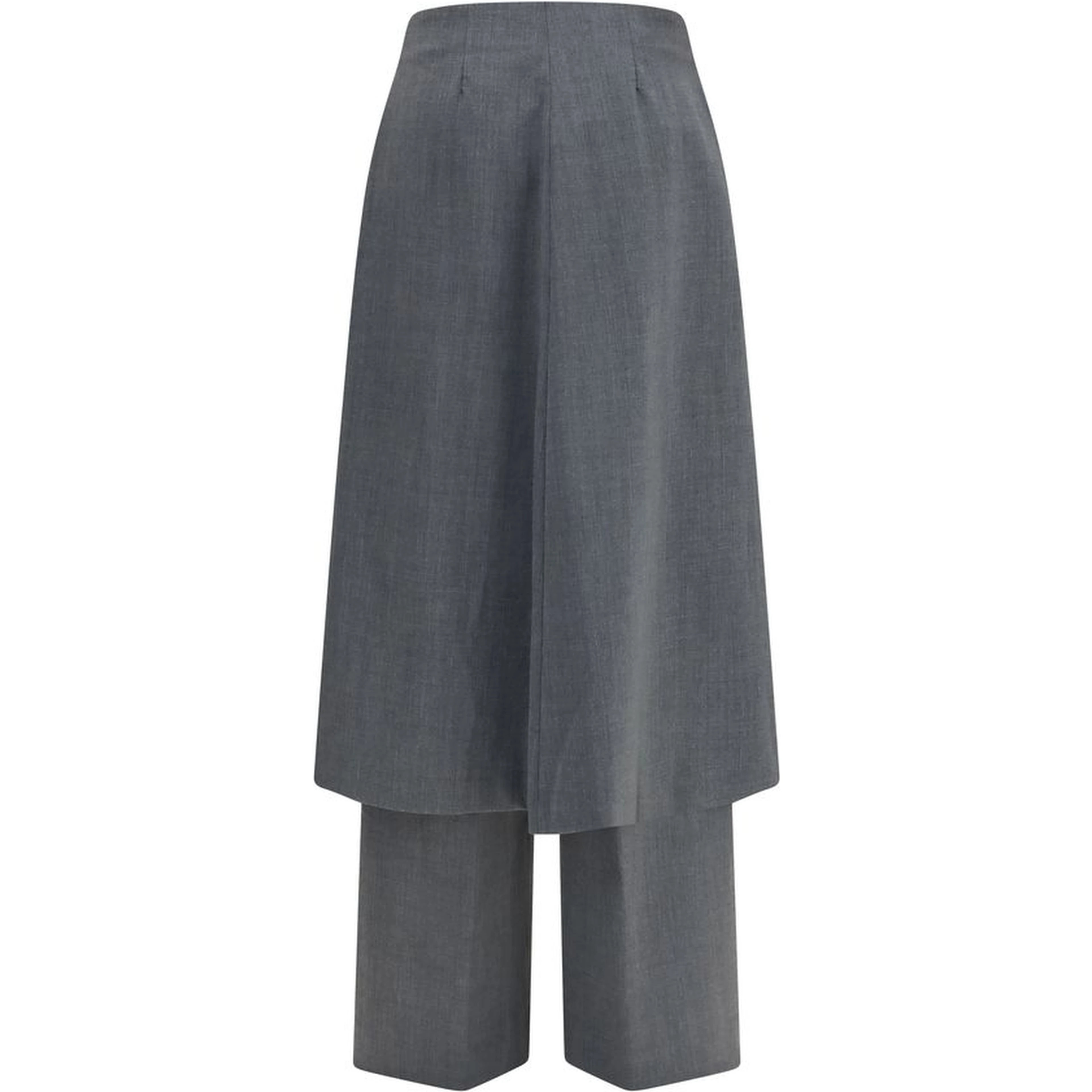 Gray Polyester Dress Pants