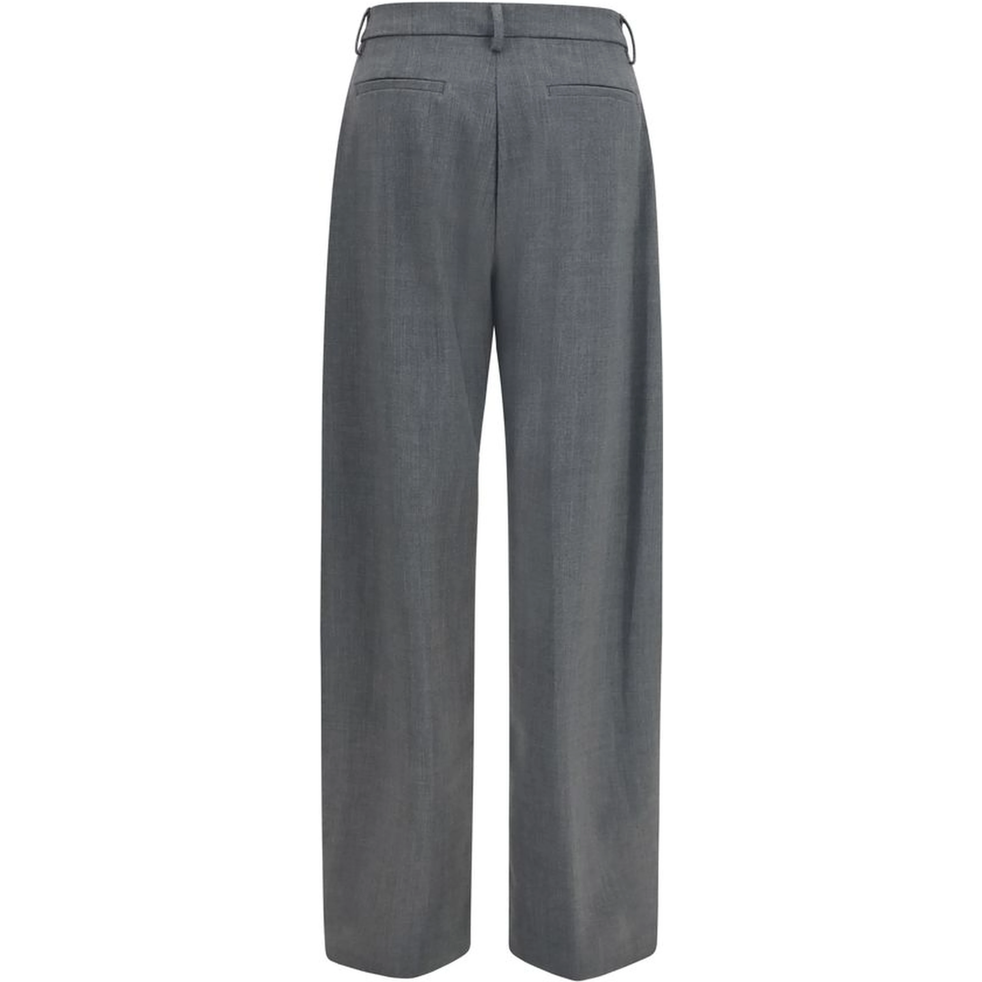 Gray Polyester Dress Pants