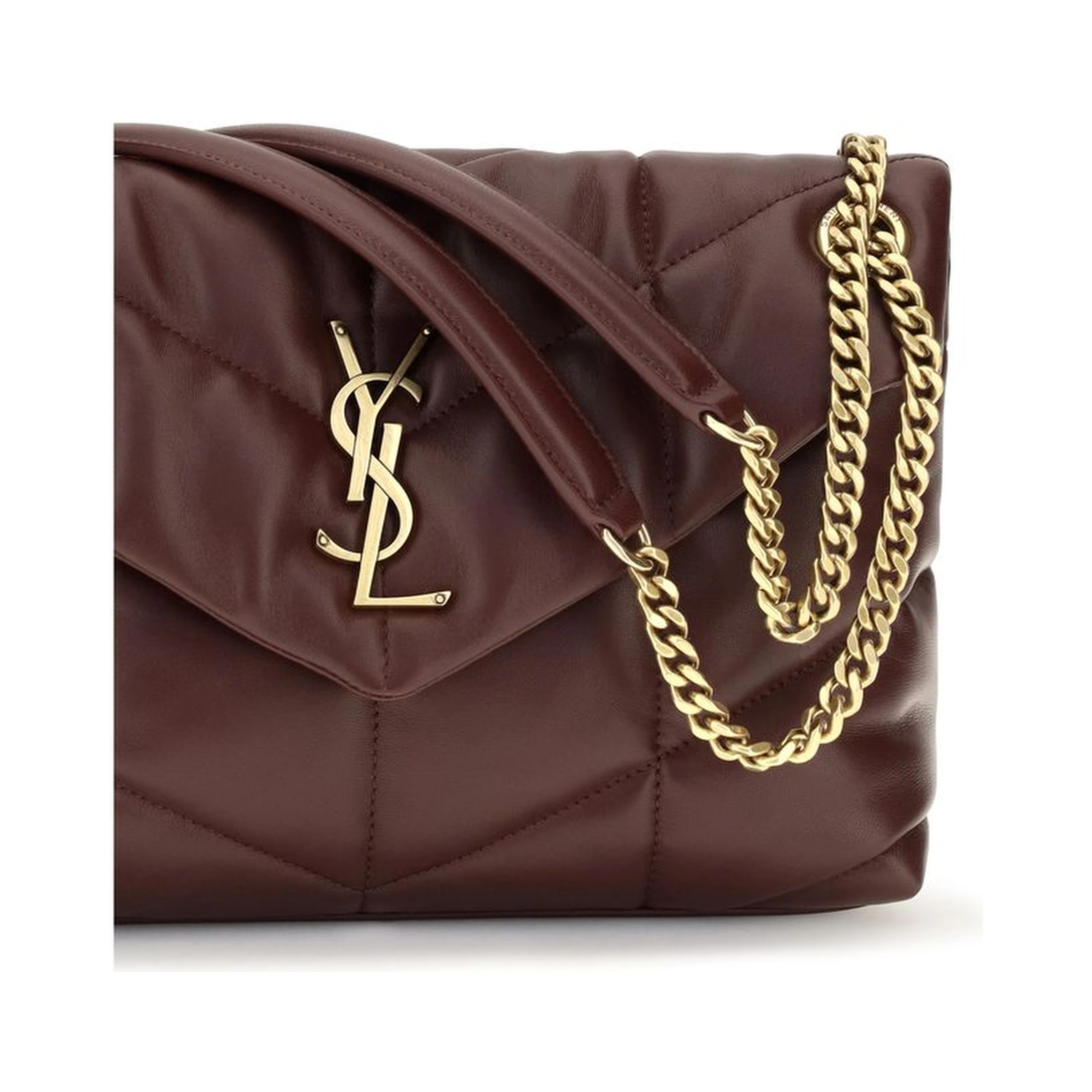 Bordeaux Lamb Leather Shoulder Bag